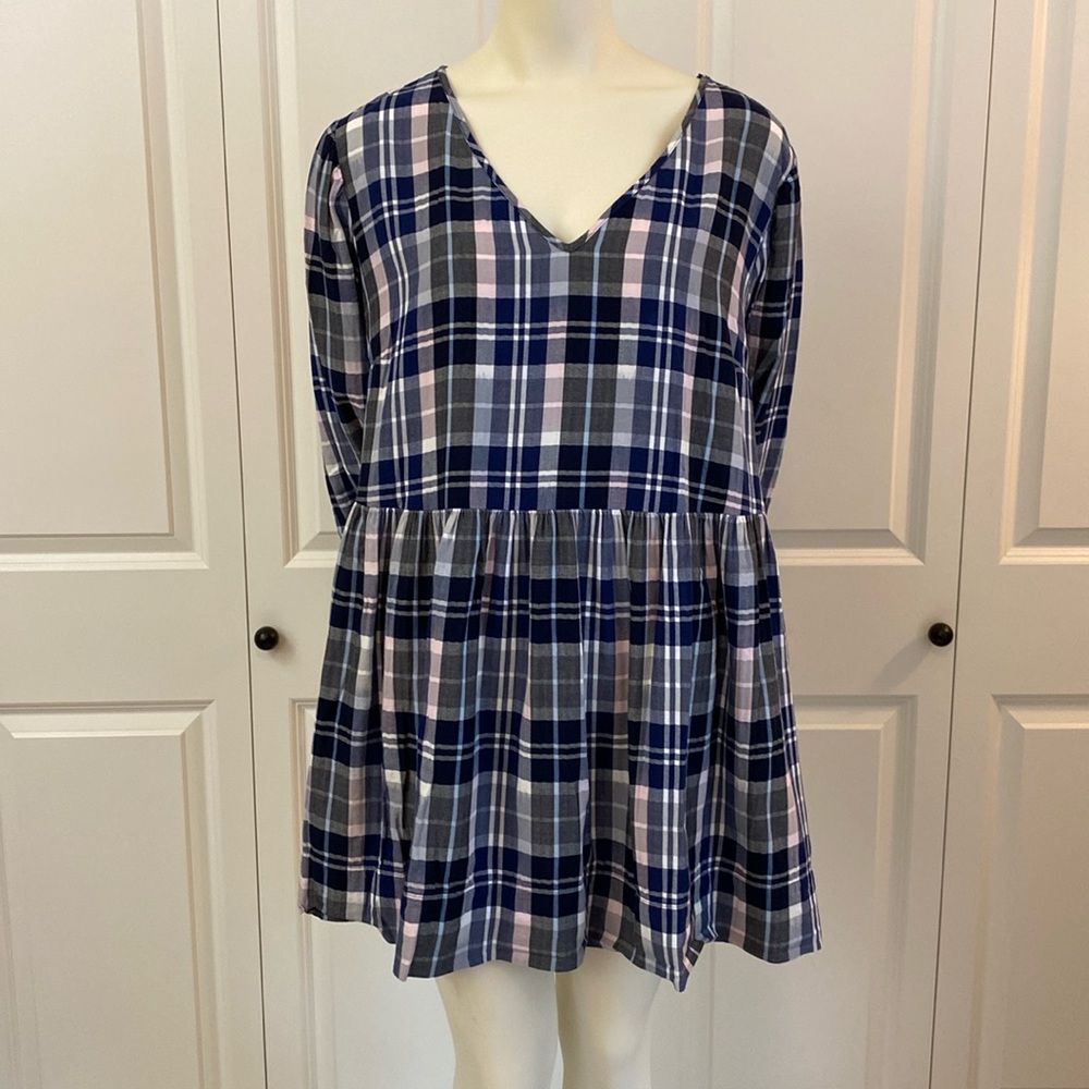 Lane Bryant Plaid Tunic 18/20 Gently Worn